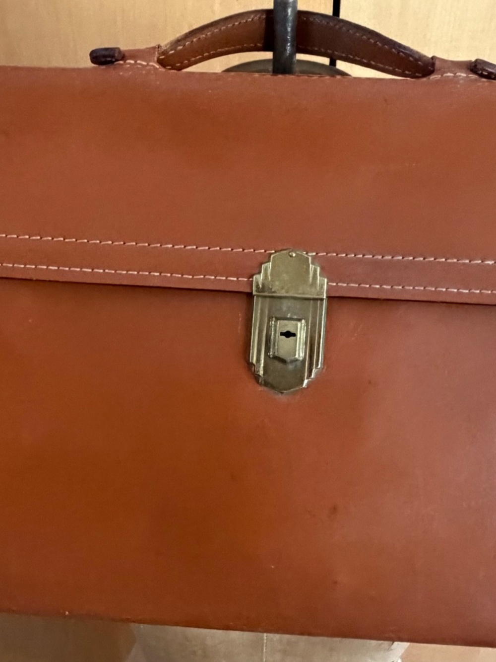Vintage Briefcase with Interior Accordion Files
